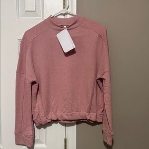 🌸 **Fabletics Selena Semi-Cropped Pullover – Rosebloom Heather (XXS)** 🌸